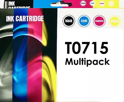 £9.85 • Buy T0715 Multipack 4 Ink Cartridge For EPSON Stylus DX8450 DX7450 Cheetah Non-OEM 