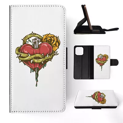 Flip Case For Apple Iphone|nail In The Love Heart 1 • $19.95