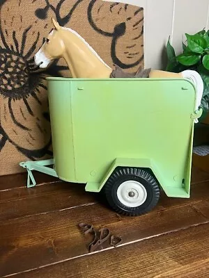1960's Marx Johnny West Plastic Horse And Horse Trailer • $49.95