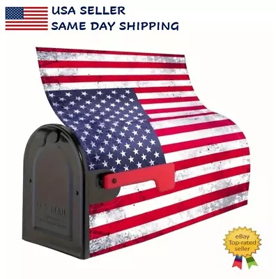 Magnetic Mailbox Cover Wrap American Flag Mailbox Protector Decoration Patriotic • $14.99