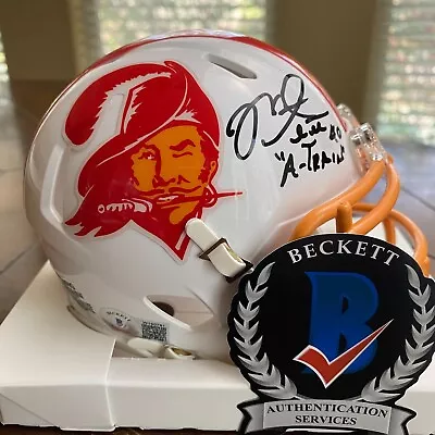 Mike Alstott Autographed Tampa Bay Buccaneers TB Mini Helmet W/  A Train  BAS • $66