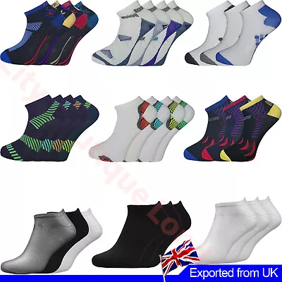 Mens Trainer   Ankle Socks Cotton Rich Sports Low Cut  Size 6 - 11 . PK 6-12. • £5.99