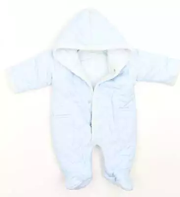 Zip Zap Baby Blue Polyester Babygrow One-Piece Size 0-3 Months • £5