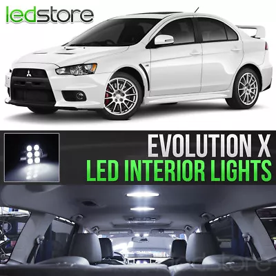 2008-2017 Mitsubishi Evolution Evo X White LED Lights Interior Kit Package Bulbs • $21.90