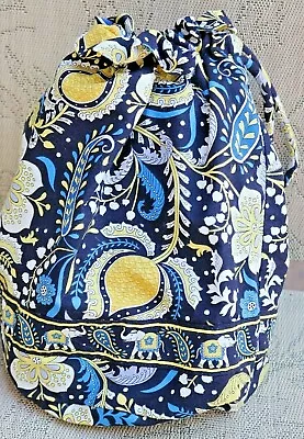 VERA BRADLEY Lined Retired Ditty Bag Ellie Blue Lunch Pool Beach Travel Gym • $15.95