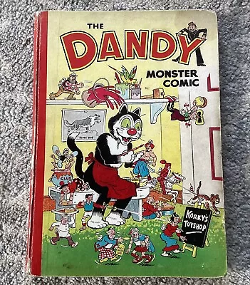 Dandy Monster Comic Annual Book 1952 VGC Desperate Dan Korky The Cat Etc • £17.99