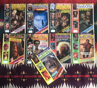 Fangoria Magazine Lot Of Nine Issues. With Posters. Vintage Horror Mag. Mid 80's • $33