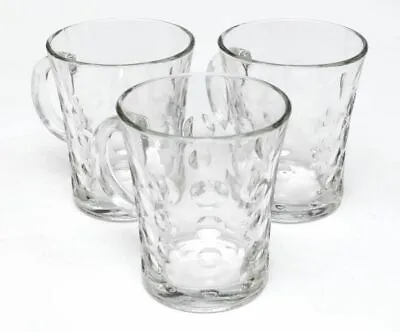 £4.99 • Buy Kandil Bubbly 3 Piece Glass Mug Set Tea Coffee Cappuccino Cup 282ml Glassware