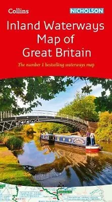 Collins Nicholson Inland Waterways Map Of Great Britain: The ... By Collins Maps • £6.99