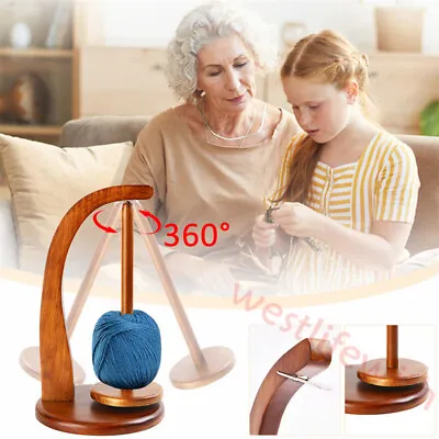 Crochet Yarn Holder Rotating Magnetic Wooden Space Saving Yarn Holder Knitting • £13.99