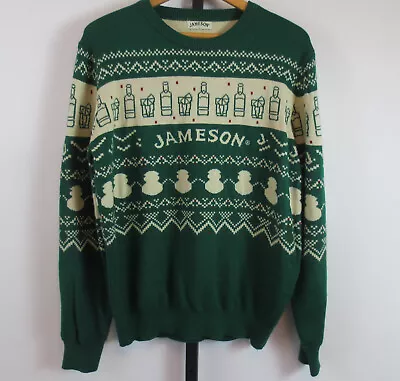 Jameson Irish Whiskey Ugly Christmas Sweater Mens Size Large Green • $24.49