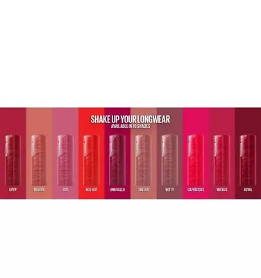 Maybelline Superstay Vinyl Ink Liquid Lipstick - Select Yours Shade - • £6.99