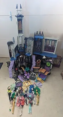 Monster High Doll House Deadluxe High School Playset Castle Haunted Deluxe Lot • $179.99