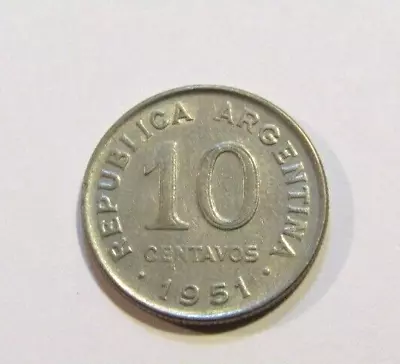 Argentina 1951 10 Centavos Coin • $4.99