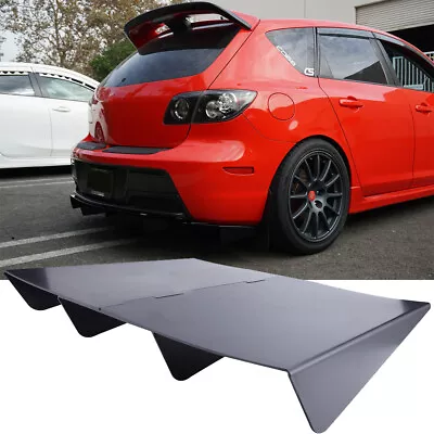 $34.20 • Buy For Mazda Speed 3 07-19 Rear Bumper Diffuser 4-Fin Spoiler Lower Lip Splitter US