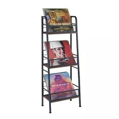 Vinyl Record Storage Holder 3-Tier Large Capacity LP Records Rack Store About 60 • $49.66