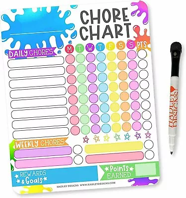 Slime Kids Chore Chart Magnetic Reward Chart For Kids Good Behavior Chart... • $14.99