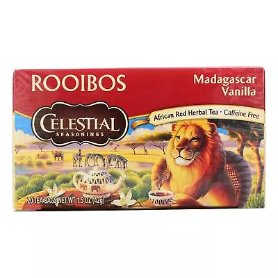 Celestial Seasonings Red Tea Caffeine Free Madagascar Vanilla - 20 Tea Bags -... • $44.59