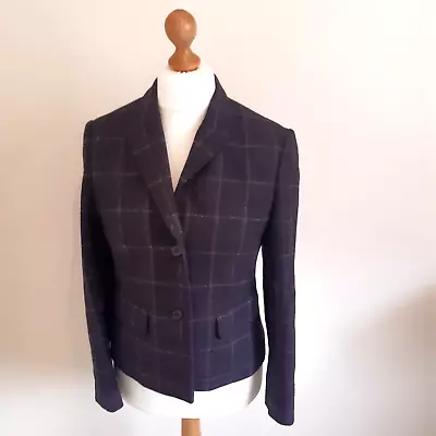 Vintage Laura Ashley Tweed Check Jacket Size 14 100% Wool • £55