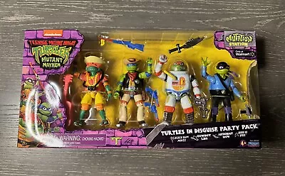 TMNT Mutant Mayhem Turtles In Disguise Party Pack Walmart Figure Set Exclusive • $15