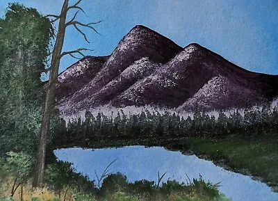 ACEO Original Painting - Summer Time Mountains. ATC Michael Francis Brown  • $9.99