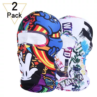 $10.99 • Buy 2Pack Balaclava Tactical Full Face Mask UV Protection Ski Sun Hood For Men Women