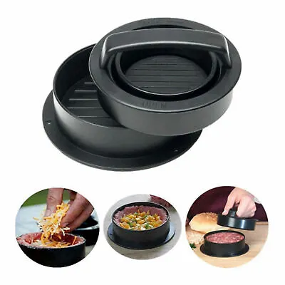 £12.73 • Buy 3 In 1 Burger Press Kit Patty Mold Beef Burger Kitchen Grilling Gadgets 5''