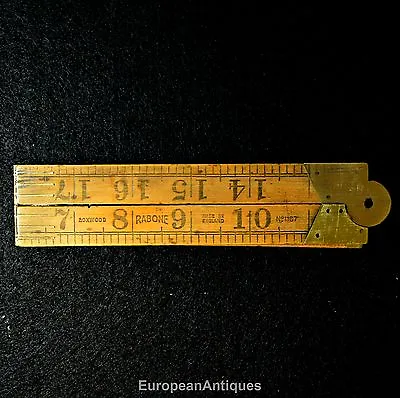 Antique Boxwood Folding Ruler 24  No. 1167 Rabone & Sons Made In England  • $60