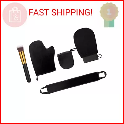 5 Pieces Self Tanning Mitt Applicator Kit Includes Exfoliating Glove Tanning M • $19.16