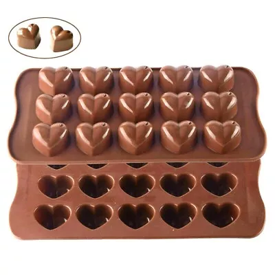 Love Heart Shaped Tray Chocolate Ice Jelly Silicone Mould Baking Uk Stock • £2.84