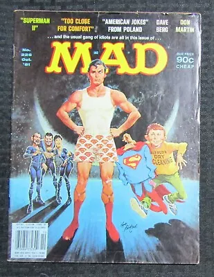 1981 MAD Magazine #226 G/VG 3.0 Superman II / Too Close For Comfort • $5.25