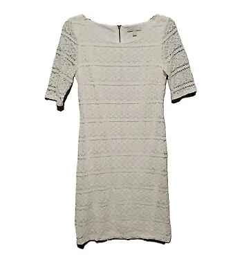 Banana Republic Factory 2 Women's Cream White Lace Overlay Shift Dress • $12.99