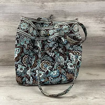 Vera Bradley Java Blue Little Betsy Double Strap Medium Shoulder Tote 17”x13.5” • $20