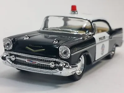New 5  Kinsmart 1957 Chevrolet Bel Air Police Car 1:40 Chevy Cop Diecast Model • $8.98