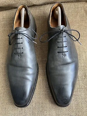 Crockett & Jones ALEX Mens Gray Leather Wholecut Oxford Shoes UK 9 D || US 10 • $253