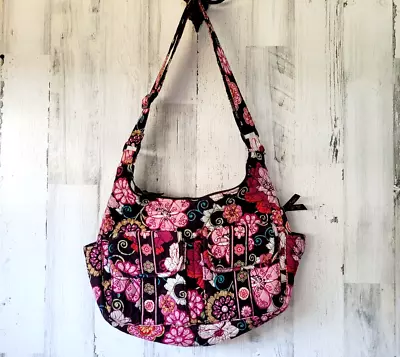 Vera Bradley Purse Mod Floral Pink Large Crossbody Bag Handbag Cargo Sling • $23.04