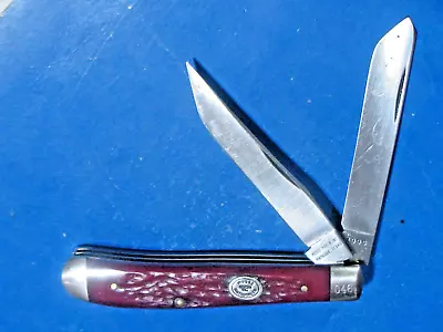 Vtg  1995 Moore Maker Red Bone Trapper Serial Number 046  Pocket Knife USA • $99.99