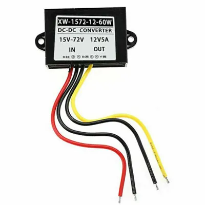 15-72v To 12V DC-DC Step Down Buck Converter 18V24V36V48V60V To 60W 12V Output • £12.99