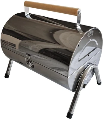 £29.99 • Buy Portable Barrel BBQ Stainless Steel Garden Table Top Camping Charcoal Grill