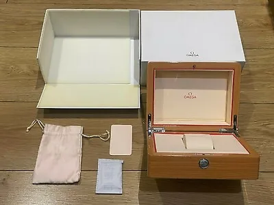 £124.99 • Buy Genuine Original Omega Swiss Wooden Wood Watch Presentation Box Case
