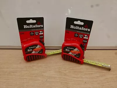 Pair Of Fisco  Hultafors  8m  Brick Mate Tape Measures Bm8m Bmc08 • £43.89