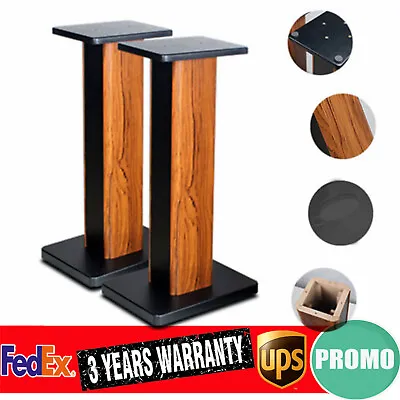 35.4  Wood Bookshelf Speaker Stands Studio Monitor Speaker Stand Column Pair • $68