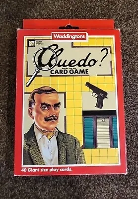 Cluedo Card Game Waddingtons Vintage Retro 40 Giant Size Cards 2-4 Player Age 7+ • £11