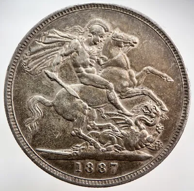 1887 Victoria Crown | British Silver Coin | Fine Collectable Grade | A128 • £84.64