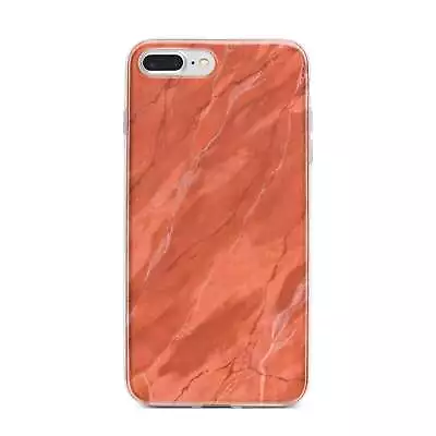 Faux Marble Red Orange Apple IPhone Case For IPhone 15 14 13 12 11 • £4.97