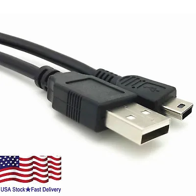 USB 2.0 A Male To Mini B 5 Pin Male PC Mac Printer Camera Data Sync Cable 2 Feet • $5.99