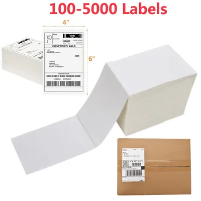 4 X6  Fanfold Direct Thermal Address Shipping Labels For Rollo & Zebra Printers • $73.95