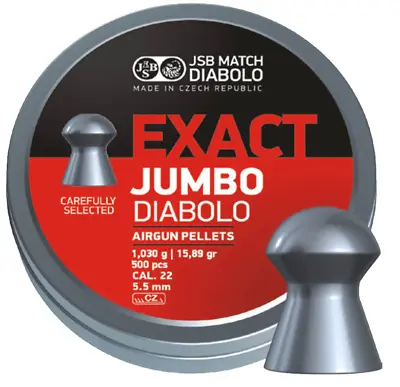 JSB Jumbo Exact Diabolo .22 / 5.52mm Round Domed Air Pellets • £6.99