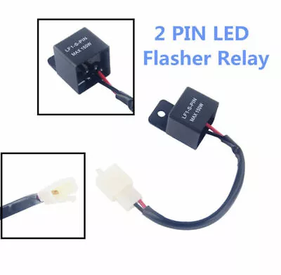 Motorcycle Electronic Flasher Relay 2Pin LED Signal Hyper Lights Flash LF1-S-PIN • $10.33