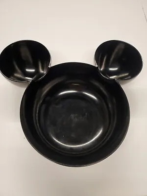 Zak! Designs Disney Mickey Mouse Head Chip Dip Bowl Black Plastic Serving Ears • $10.50